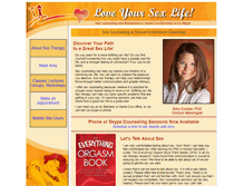 Tablet Screenshot of loveyoursexlife.com